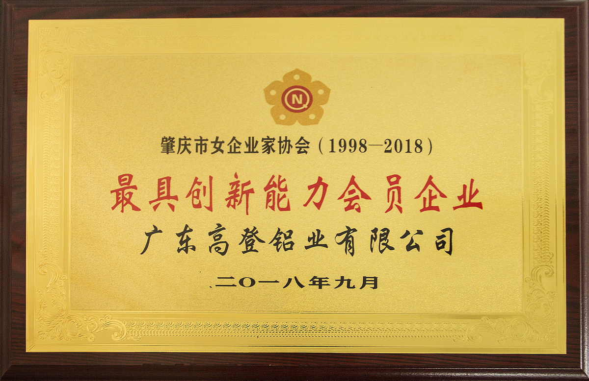 2018年最具創(chuàng)新能力會(huì)員企業(yè)